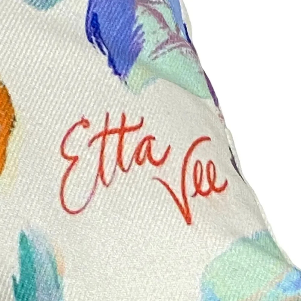ETTA‎ VEE - COLORFUL ABSTRACT PATTERN PILLOW - 18” x 18” - EXCELLENT CONDITION